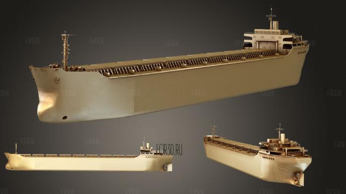 Cargo ship stl model for CNC